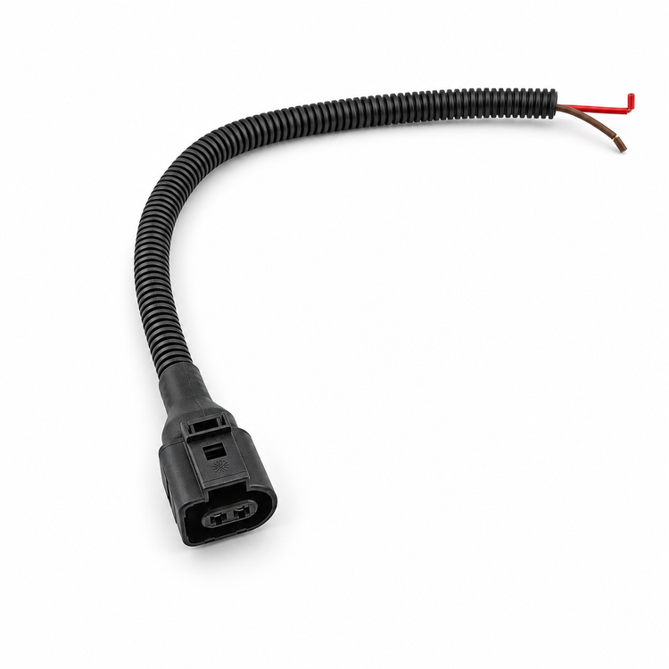 2 Pin Female Connector Plug Pigtail Prewired 30cm With Conduit - VW Audi Seat Skoda 1J0973722 8D0973822 1717692-1 – X120/2pinWired – image 2