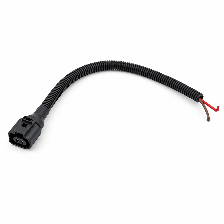 2 Pin Female Connector Plug Pigtail Prewired 30cm With Conduit - VW Audi Seat Skoda 1J0973722 8D0973822 1717692-1 – X120/2pinWired – image 4