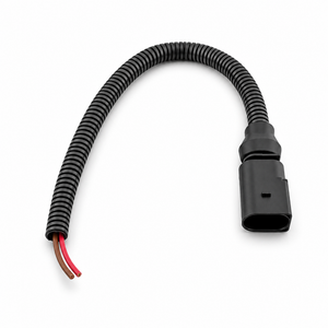 2 Pin Male Connector Plug Pigtail Prewired 30cm With Conduit - VW Audi Seat Skoda 1J0973722 8D0973822 1717692-1 – X124/2pinWired – image 1