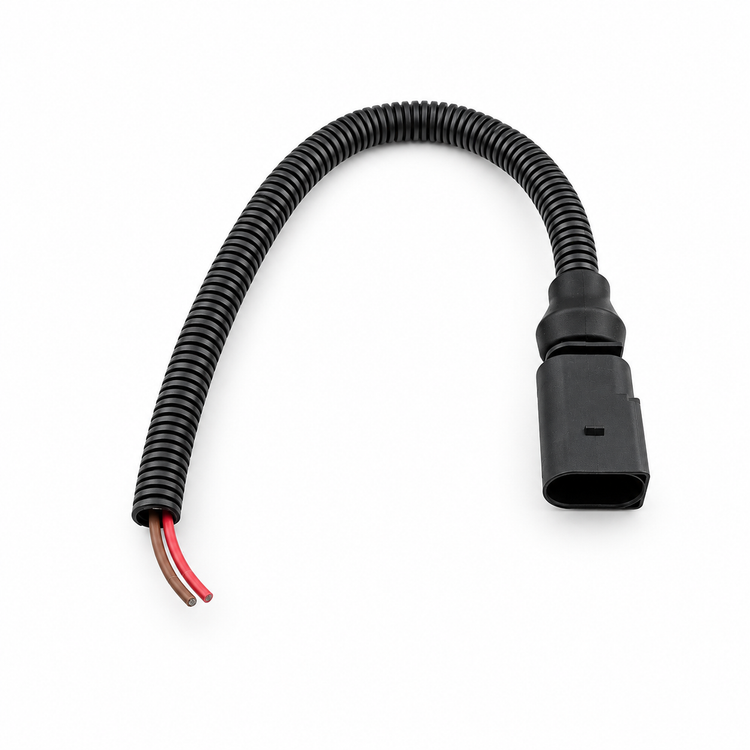 2 Pin Male Connector Plug Pigtail Prewired 30cm With Conduit - VW Audi Seat Skoda 1J0973722 8D0973822 1717692-1 – X124/2pinWired – image 2