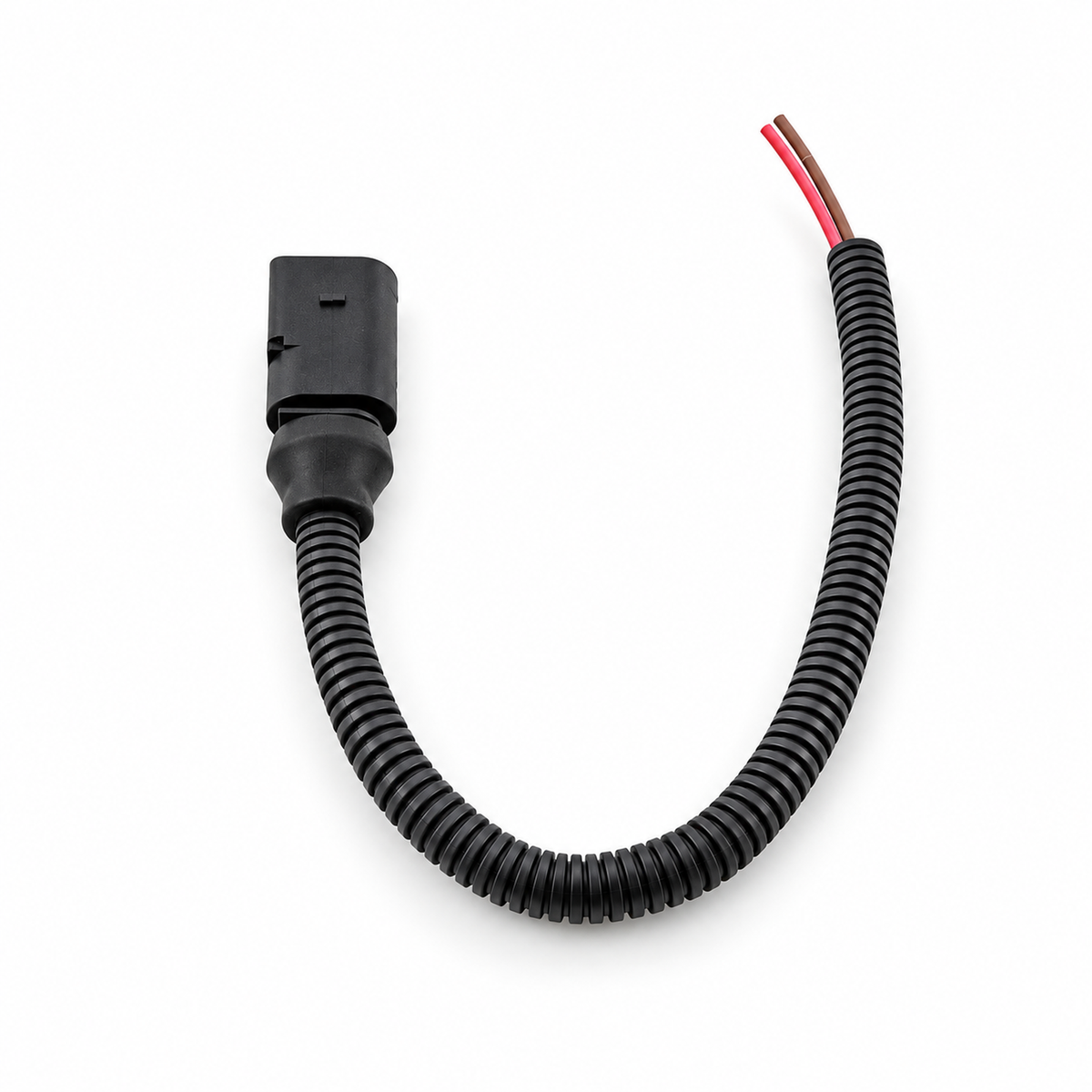 2 Pin Male Connector Plug Pigtail Prewired 30cm With Conduit - VW Audi Seat Skoda 1J0973722 8D0973822 1717692-1 – X124/2pinWired – image 3