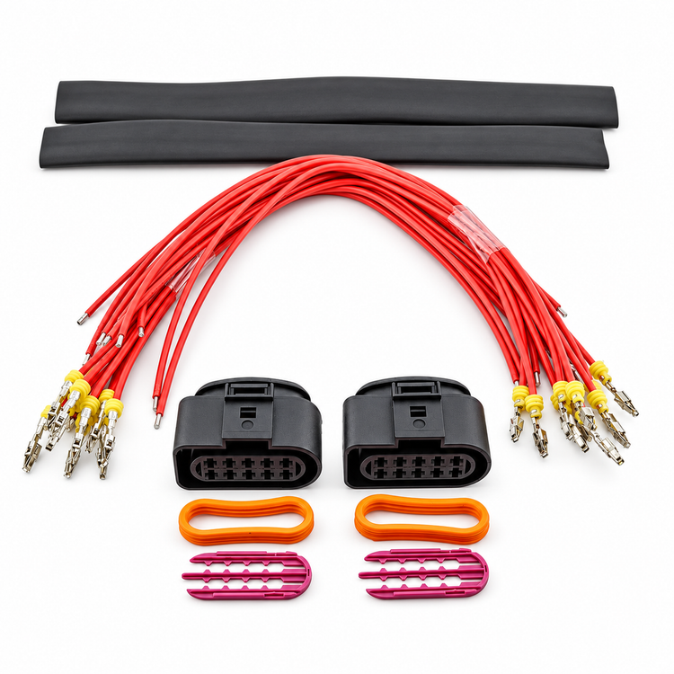 10 Pin Connector Plug Pigtail Prewired 2 Pack - VW Audi Headlight Temp Sensor Air Suspension 1J0973835 1J0973735 – X131/10pinWired – image 2
