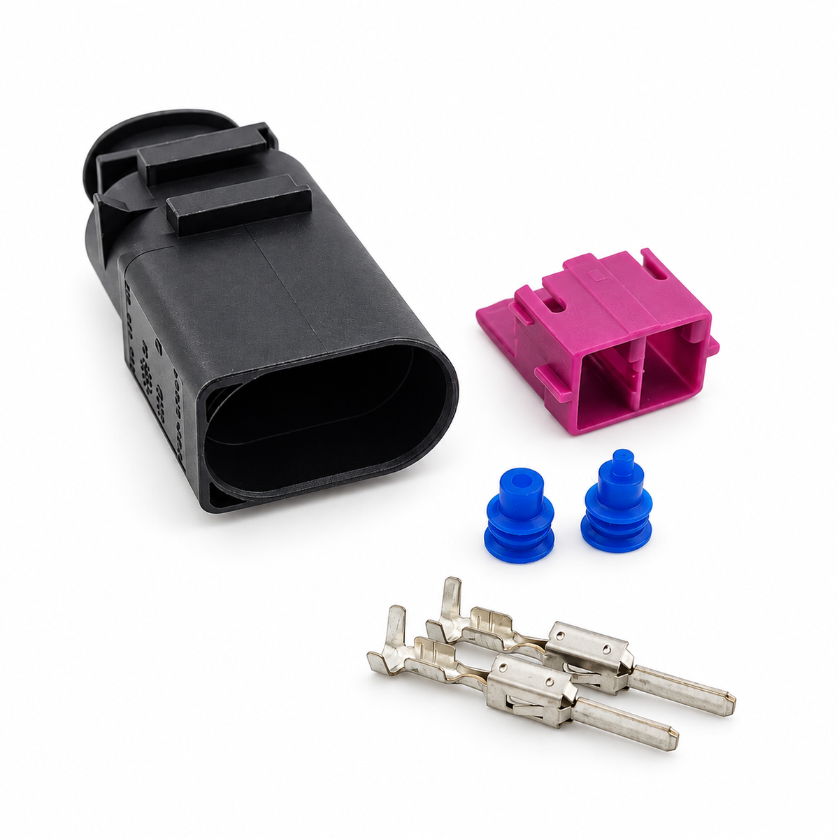 2 Pin Horn & Sensor Connector Plug Unwired Kit - VW Audi Seat Skoda 1J0973722 8D0973822 1717692-1 – X132/2pinUnwired – image 2