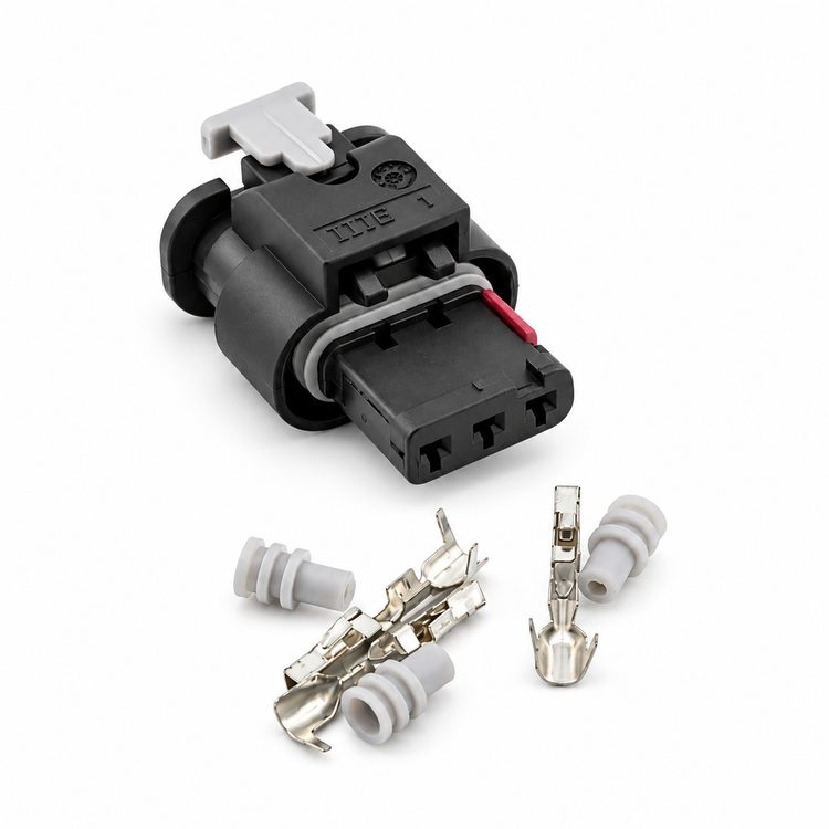 3 Pin PDC Parking Sensor Connector Plug Unwired Kit - Audi VW 4F0973703 1488991-5 1718653-1 1-1703494-1 – X138/3pinUnwired – image 1