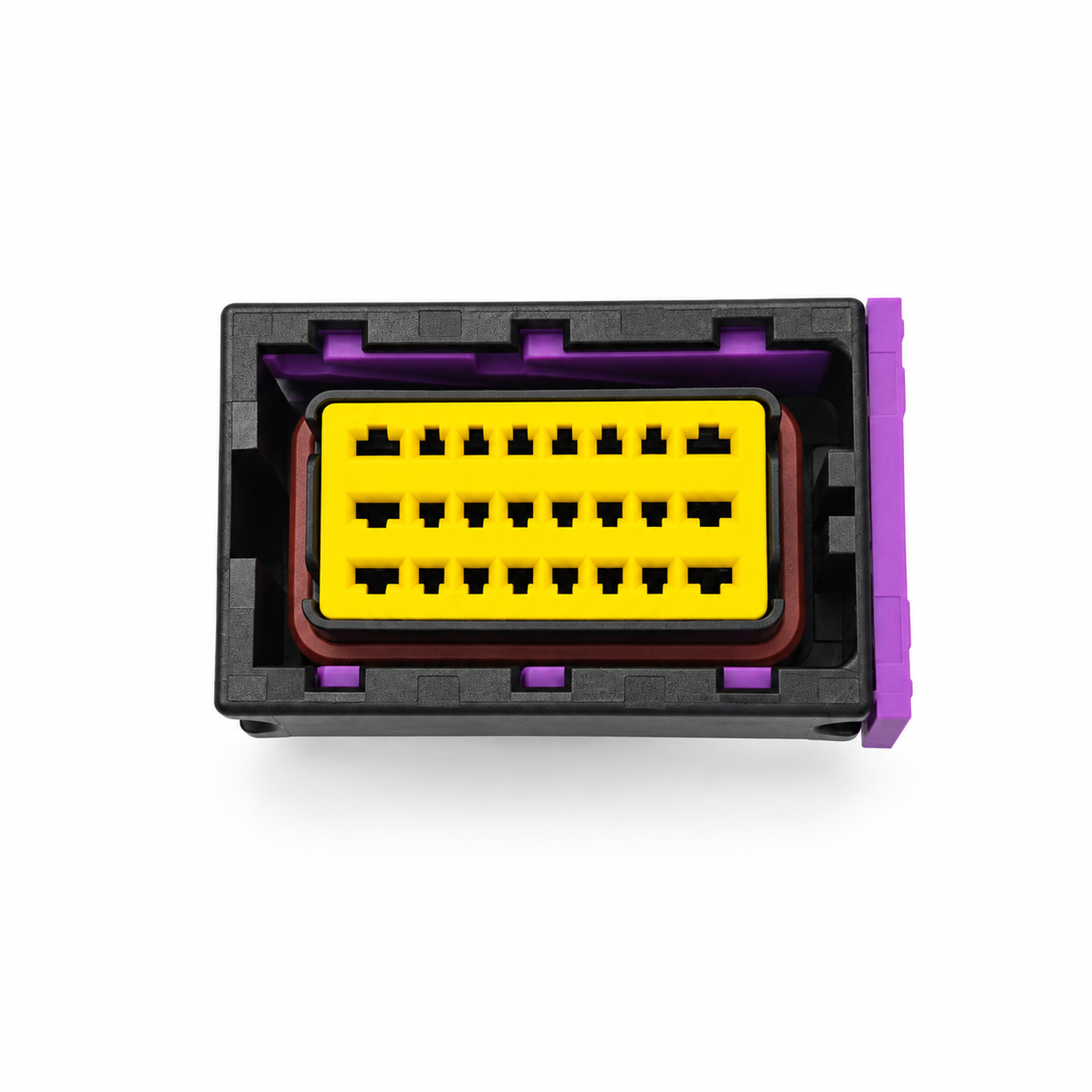 1 Set 24 Pin Way Waterproof Aluminum Single Hole CNG Automotive ECU Enclosure Box With Matching FCI Connector 211PC249S0005 - Full Set – X160/MA566 – image 3