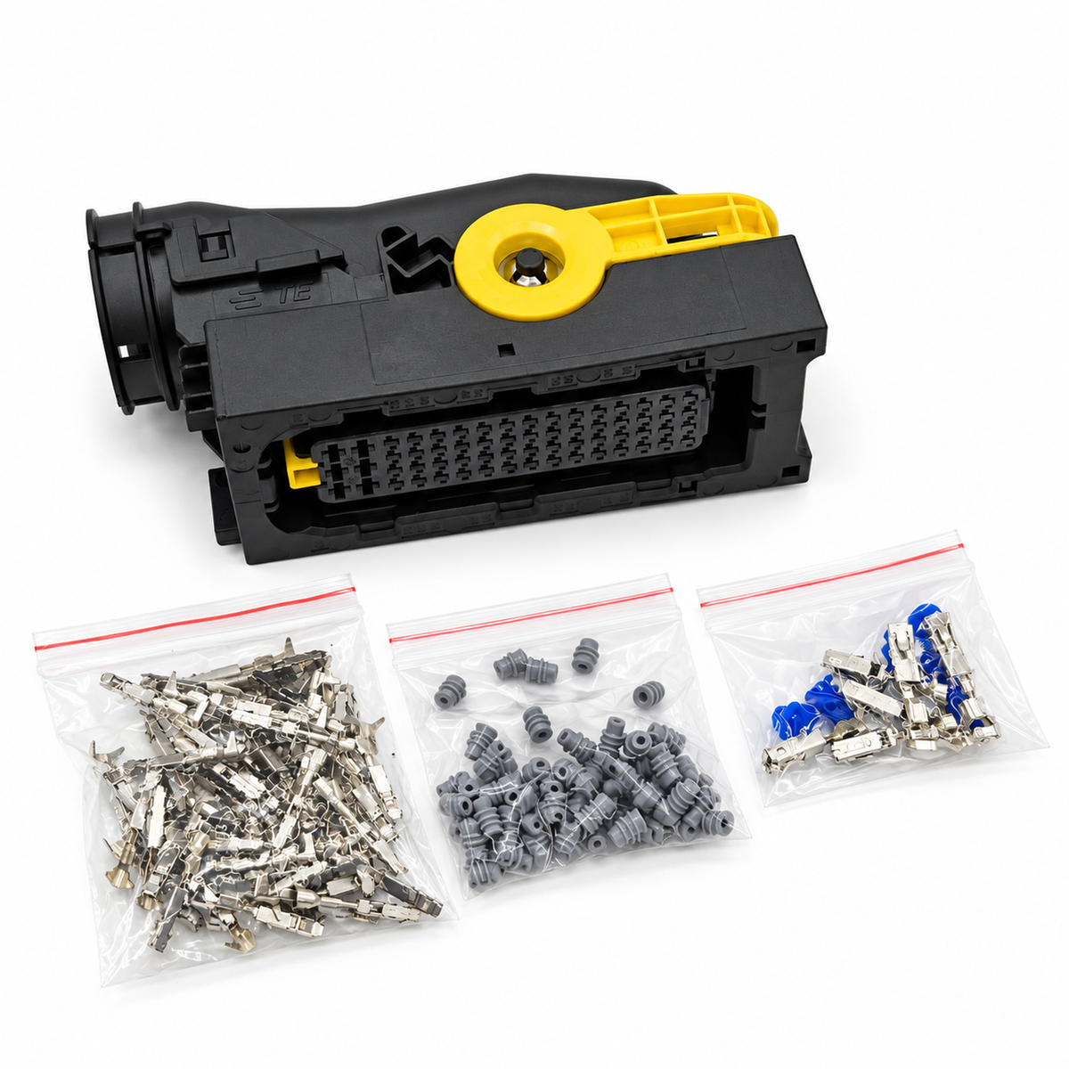 1 Set 24 Pin 48 Pin ECU Shell Aluminum Enclosure Box With Auto Connector Plug Car On-Board Controller Panel Circuit Board Socket - Black Box – X161-MA564 – image 4