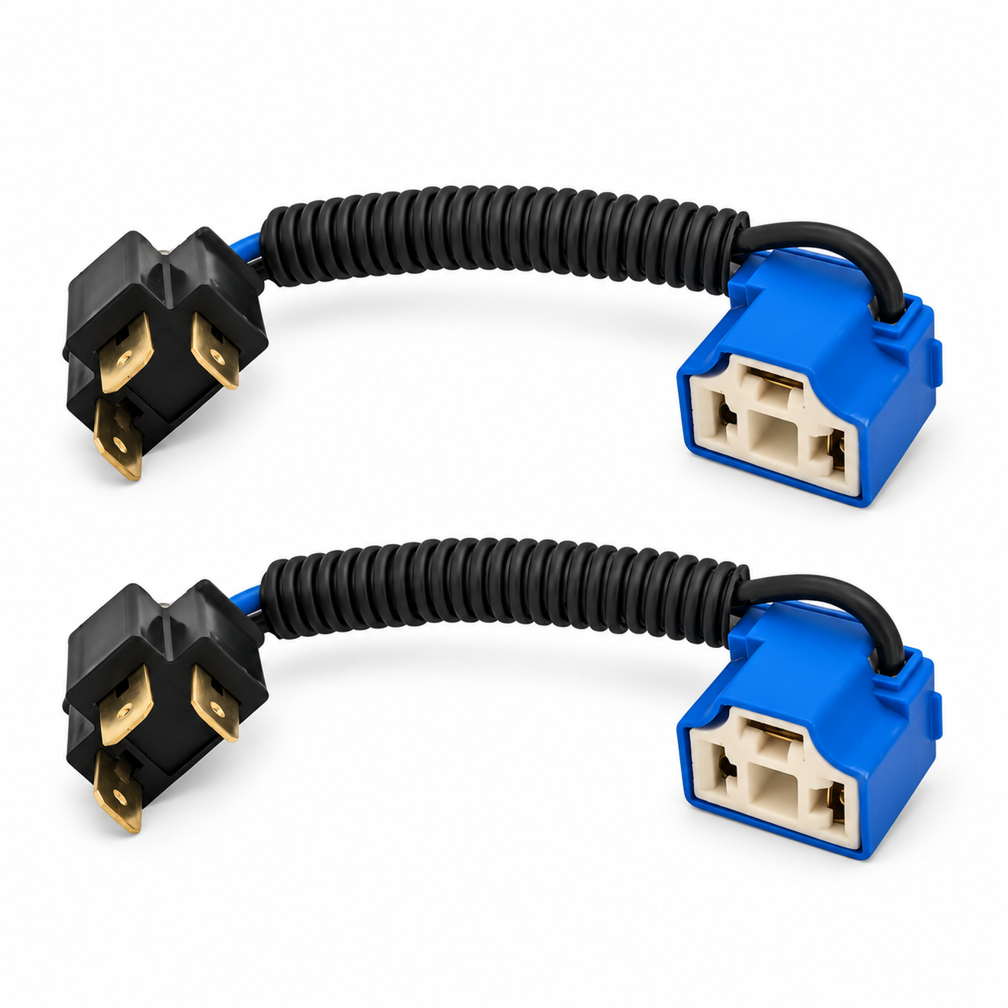 2pcs H4 Male to Female Ceramic Headlight Extension Connector Angled Adapters – X19/H4angled – image 7