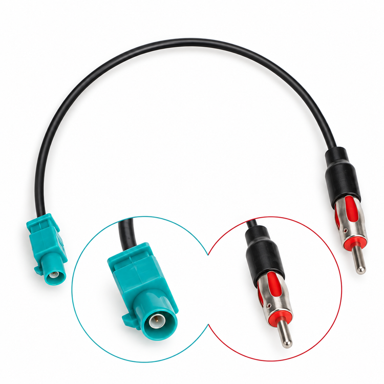 Fakra to Din ISO Audio Aerial Adaptor Cable Car Radio Antenna Car Radio Compatible for BMW, Ford, Volkswagen and more – X20/d9b.1941cable – image 7
