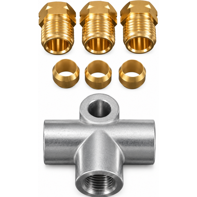 3 Way Brake Pipe T Piece Tee M10 Male Nuts - Hydraulic Handbrake Brake Line Union – X24/3wayTpiece.A063 – image 7