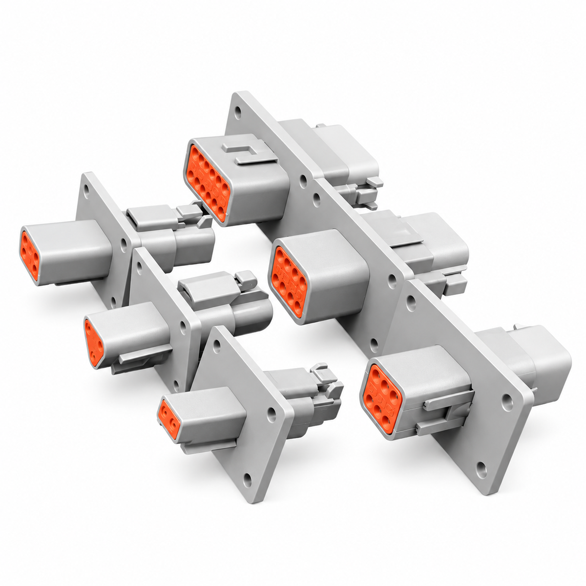 Deutsch DT Panel Flange Mount Male & Female Connector Sets 2/3/4/6/8/12 Pin – X68/DT/Flange-2Pin – image 2