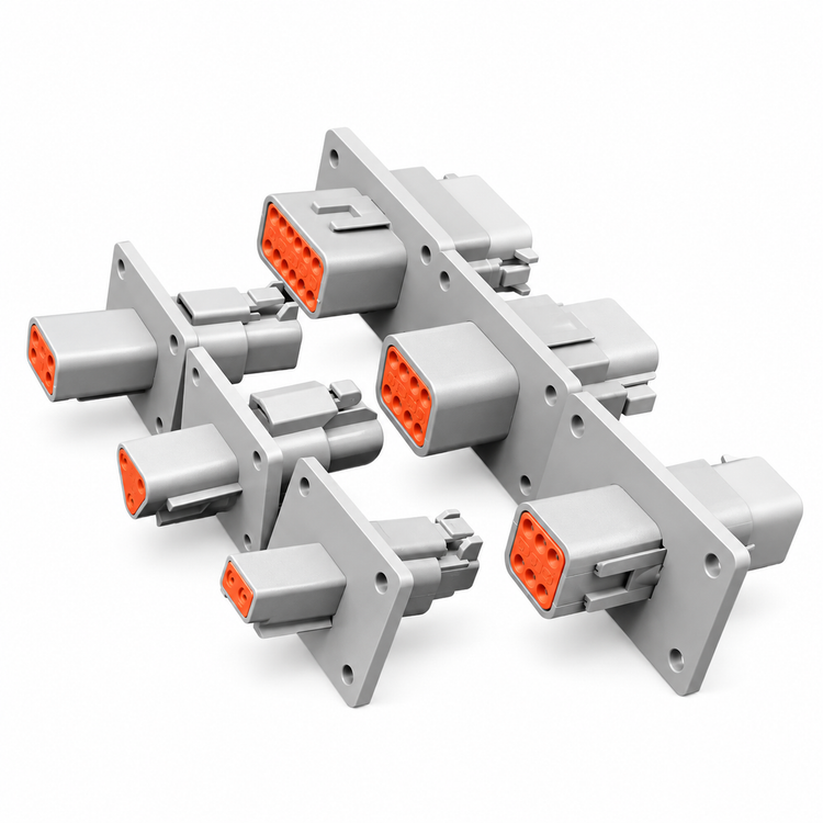 Deutsch DT Panel Flange Mount Male & Female Connector Sets 2/3/4/6/8/12 Pin – X68/DT/Flange-2Pin – image 2