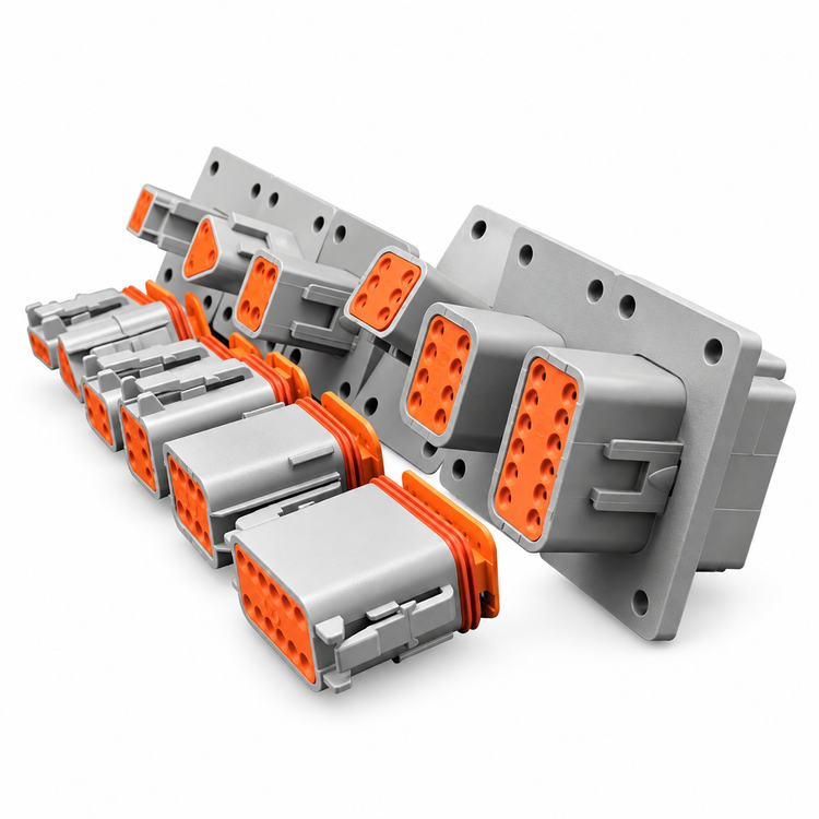 Deutsch DT Panel Flange Mount Male & Female Connector Sets 2/3/4/6/8/12 Pin – X68/DT/Flange-2Pin – image 3