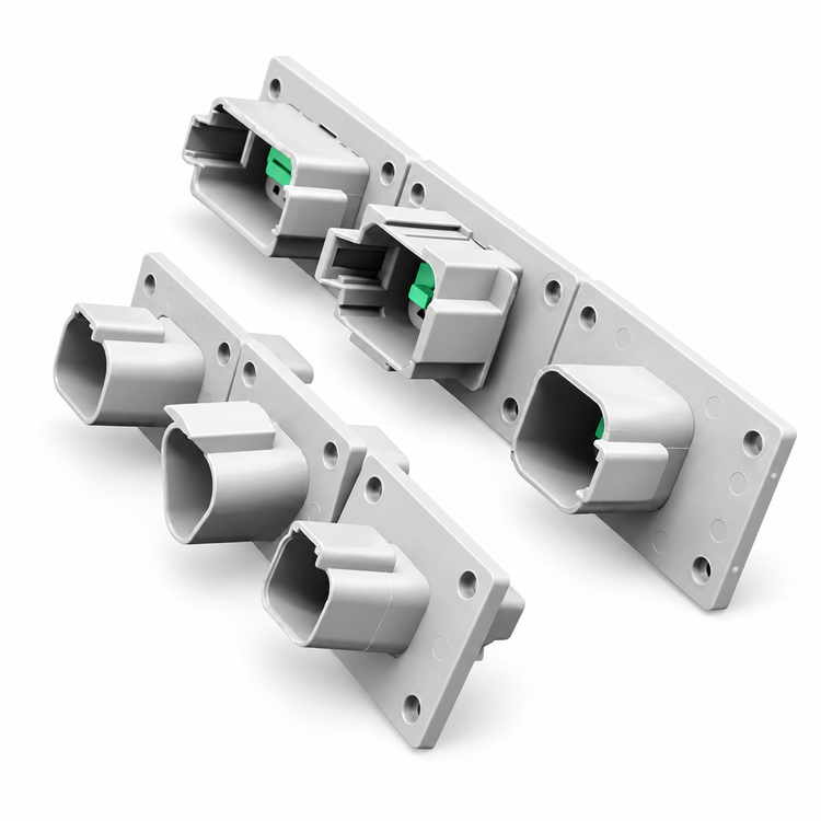 Deutsch DT Panel Flange Mount Male & Female Connector Sets 2/3/4/6/8/12 Pin – X68/DT/Flange-2Pin – image 4
