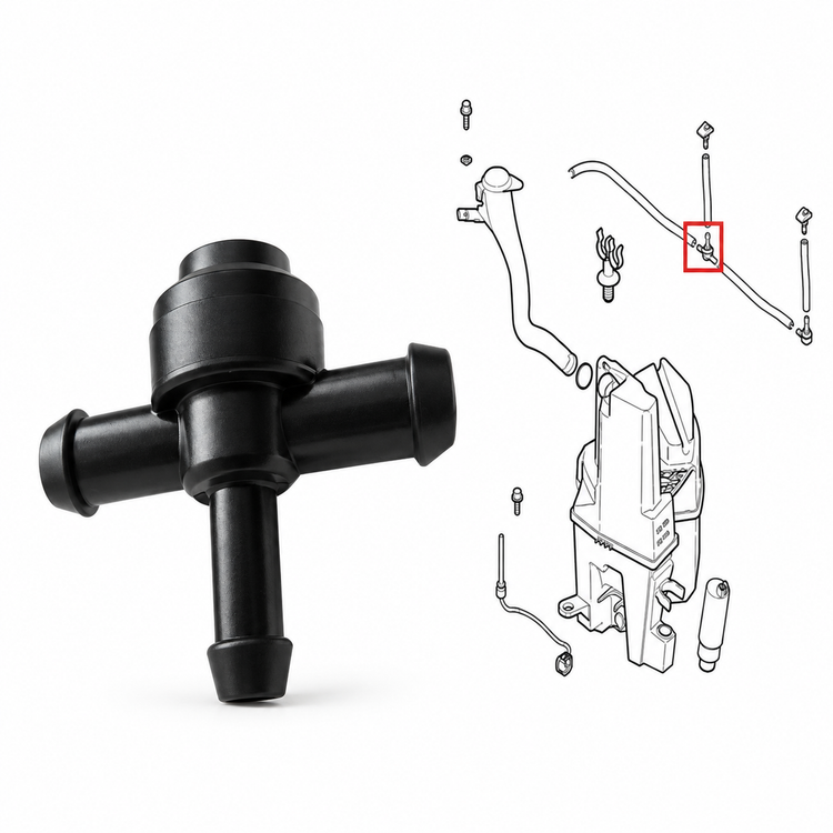 for Volvo C30 (08-13) S40, V50 (05-11) Windscreen Washer Valve (T Valve) – X74/N10/1pc – image 3