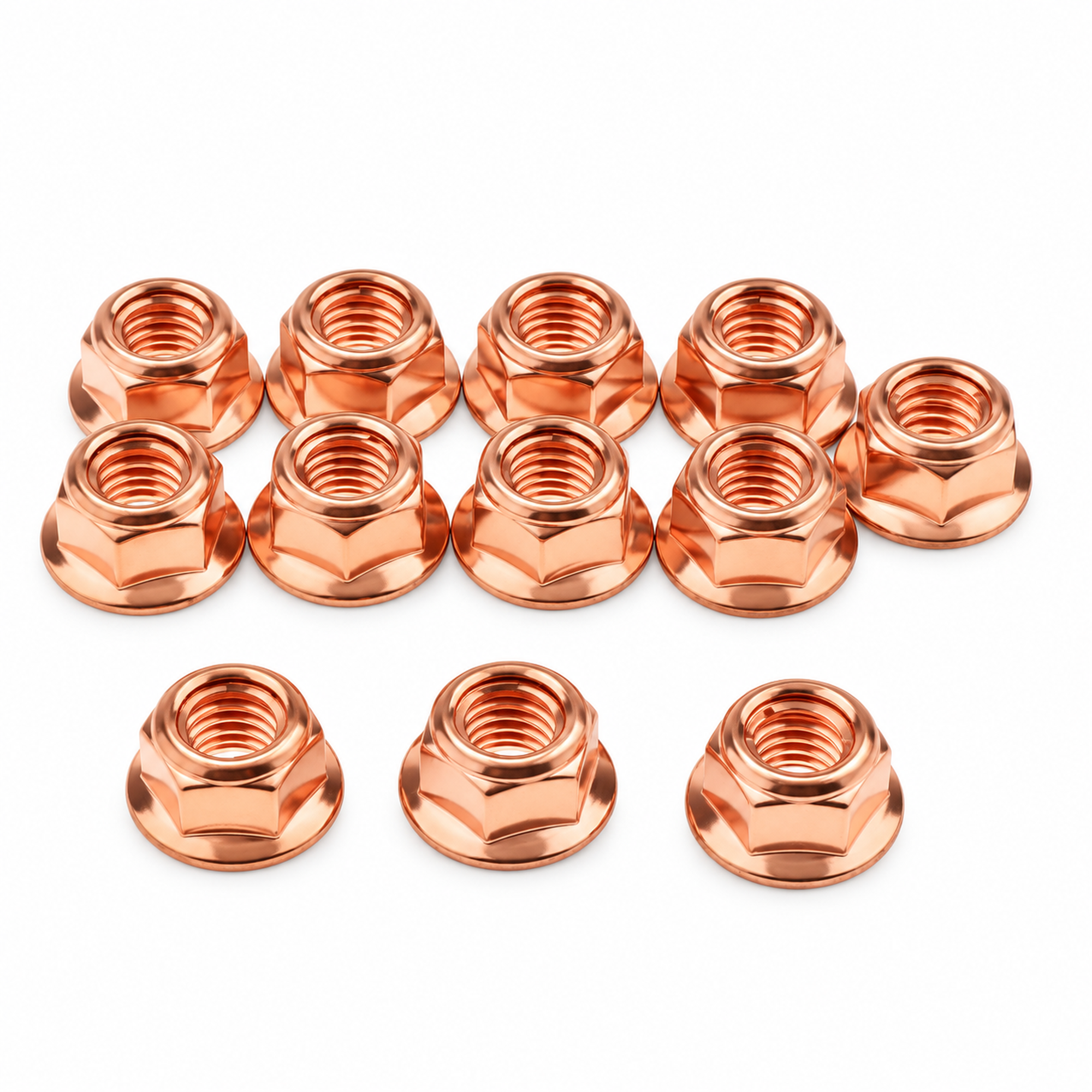 Exhaust Manifold Nuts Head Stud Nut M8 Hex Copper Self Locking Fits BMW E30 A1201420072 (Pack of 12) – X98/PNK.15O – image 4