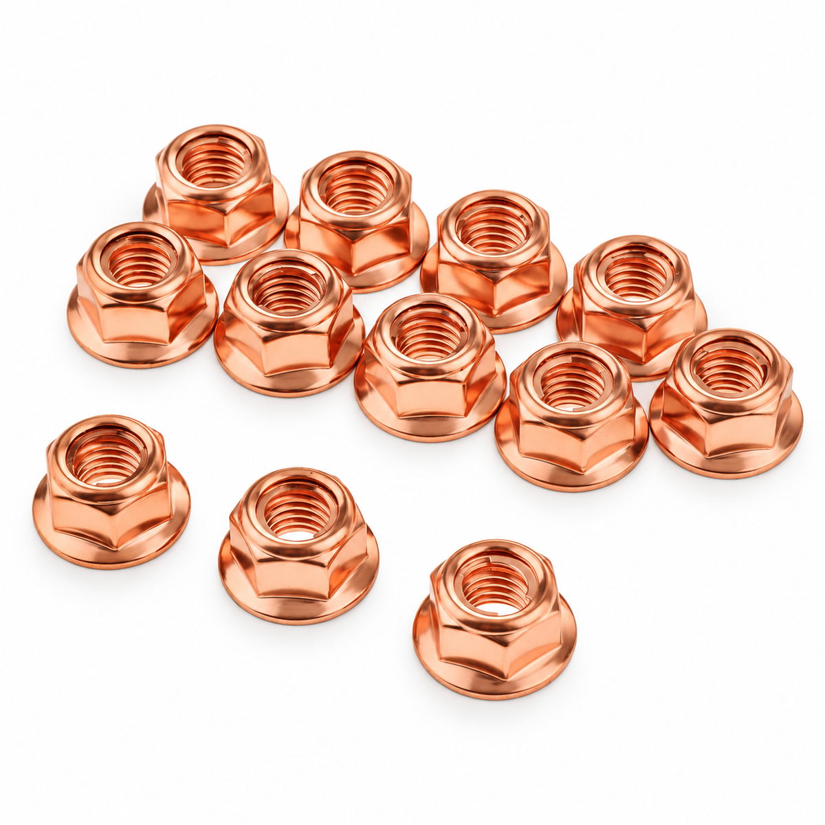 Exhaust Manifold Nuts Head Stud Nut M8 Hex Copper Self Locking Fits BMW E30 A1201420072 (Pack of 12) – X98/PNK.15O – image 7
