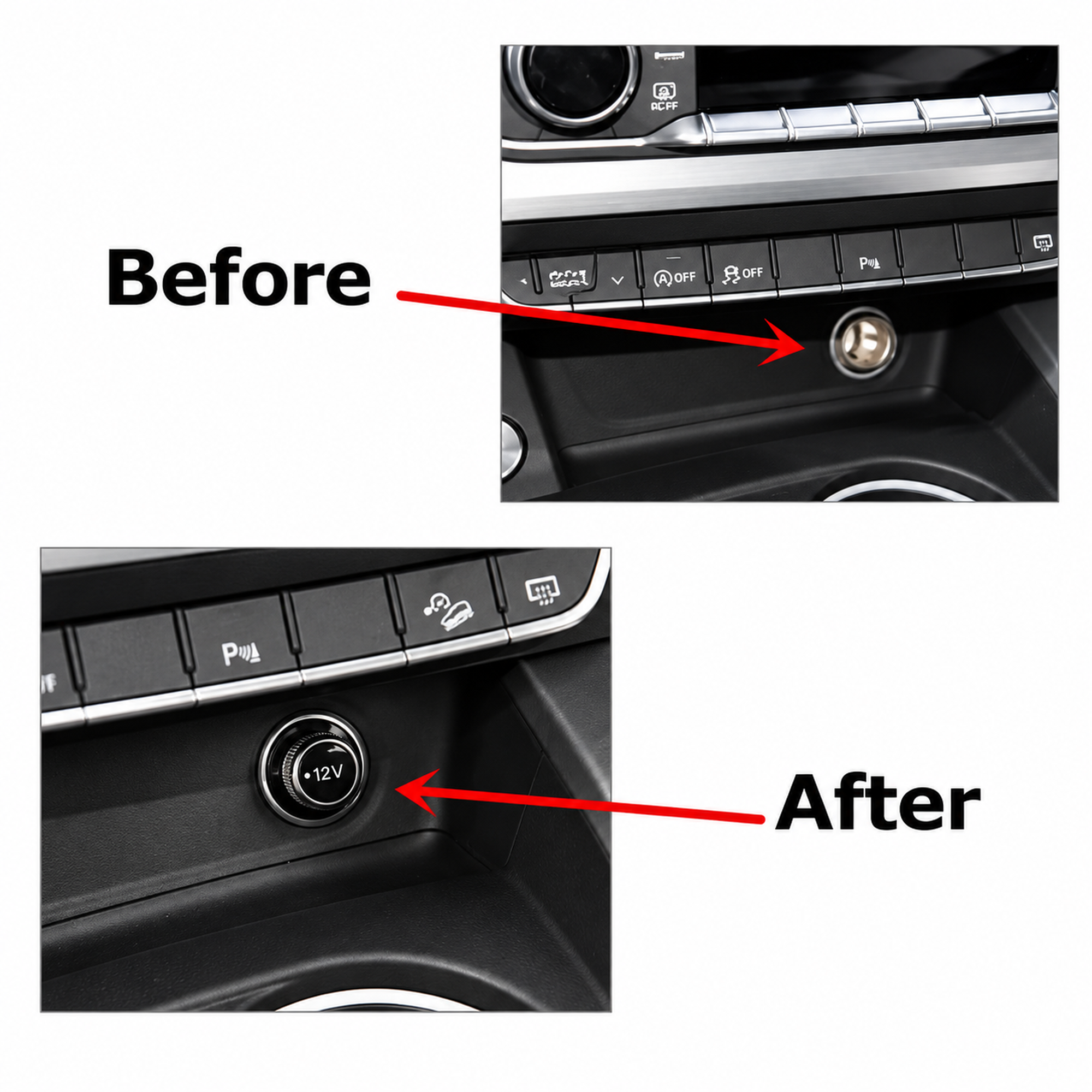 12V Cigarette Lighter Port Cover Cap for Audi A3 A4 A6 A7 Q3 4H0919311 8W0919311 – Y02.B/12vCover – image 4