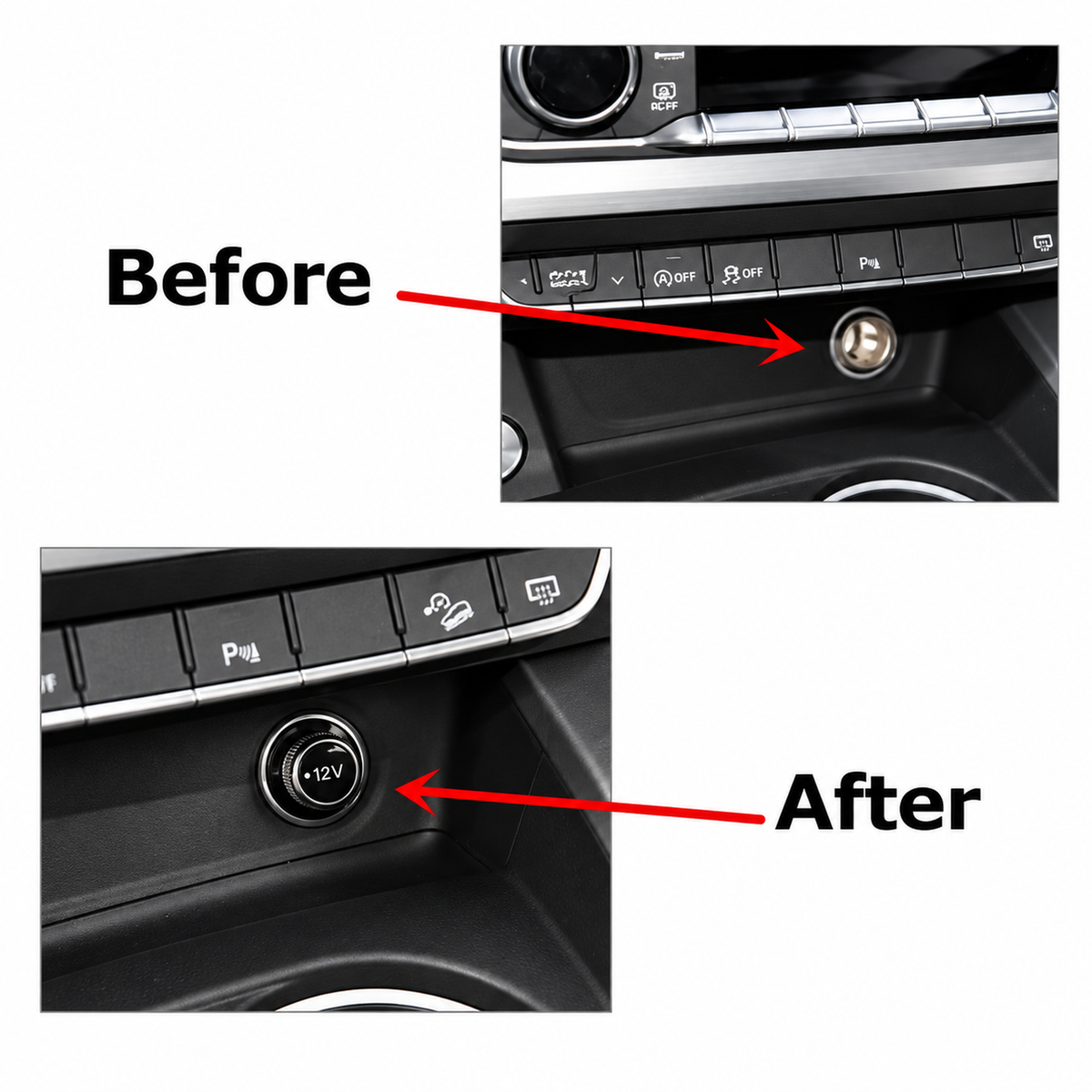 12V Cigarette Lighter Port Cover Cap for Audi A3 A4 A6 A7 Q3 4H0919311 8W0919311 – Y02.B/12vCover – image 4