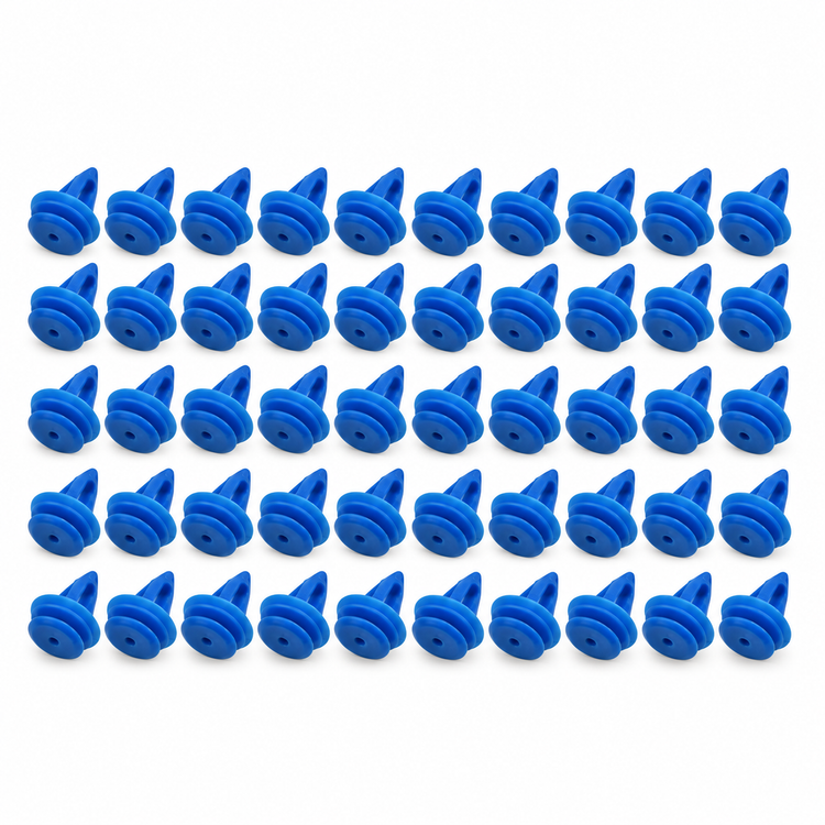 50x Blue Plastic Front Rear Wheel Arch Moulding Fasteners for Range Rover Evoque LR027255