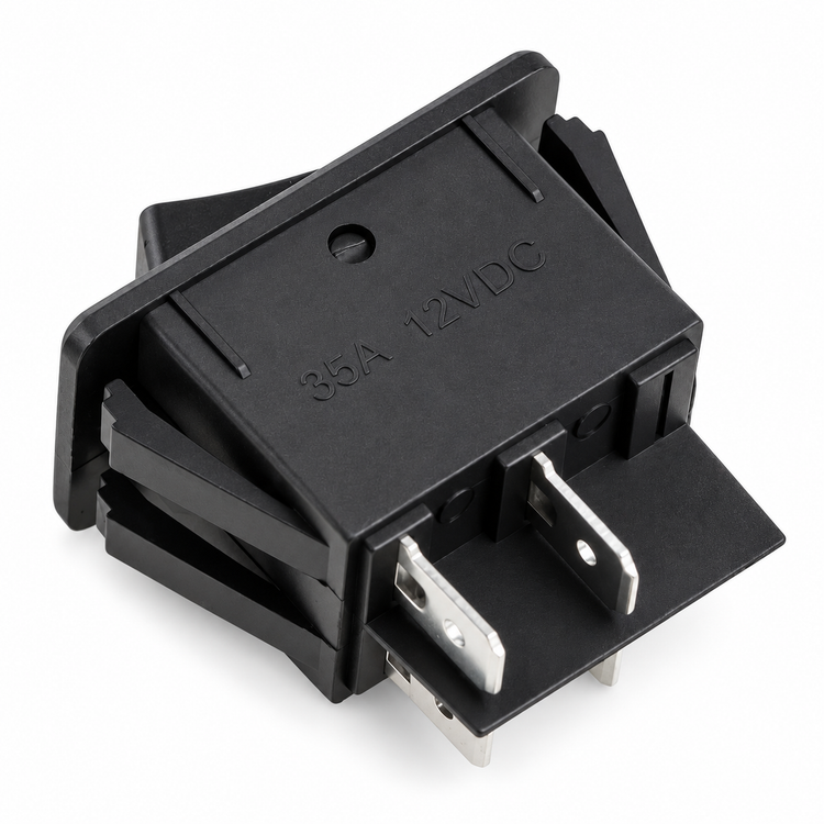 4 Pin 12V 35A Universal Car Fog Light Rocker Switch Dash Dashboard Blue LED – Y09/Rocker/M297 – image 3