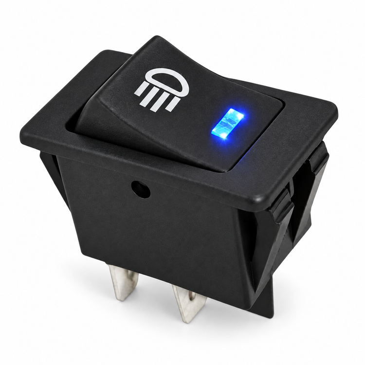 4 Pin 12V 35A Universal Car Fog Light Rocker Switch Dash Dashboard Blue LED – Y09/Rocker/M297 – image 6