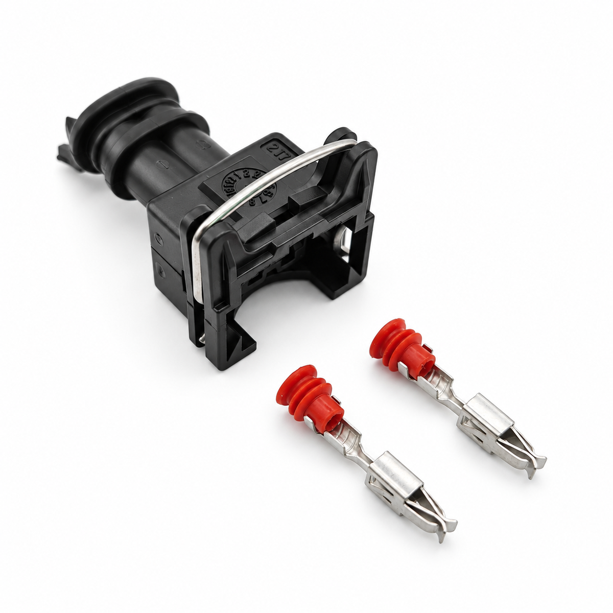 For Tyco Amp Junior Power Timer 2-Pin Fuel Injector Plug Connector Bosch EV1 – Y108-Black – image 3