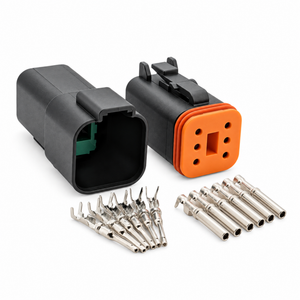 Black Deutsch DT Series Plug Waterproof Connector 2 3 4 6 8 & 12 Pin Male Female – Y130/BLK-DT2pin/LOOSE – image 5