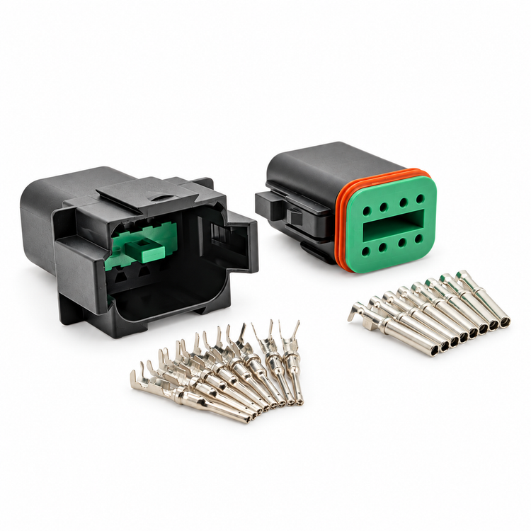 Black Deutsch DT Series Plug Waterproof Connector 2 3 4 6 8 & 12 Pin Male Female – Y130/BLK-DT2pin/LOOSE – image 6