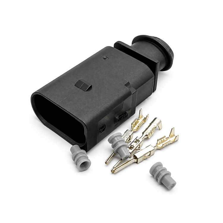 3 Pin Temp Sensor Plug Valve Connectors Set for VW 1J0973703 + 1J0973803 – Y18.B/M+F/3pin – image 3