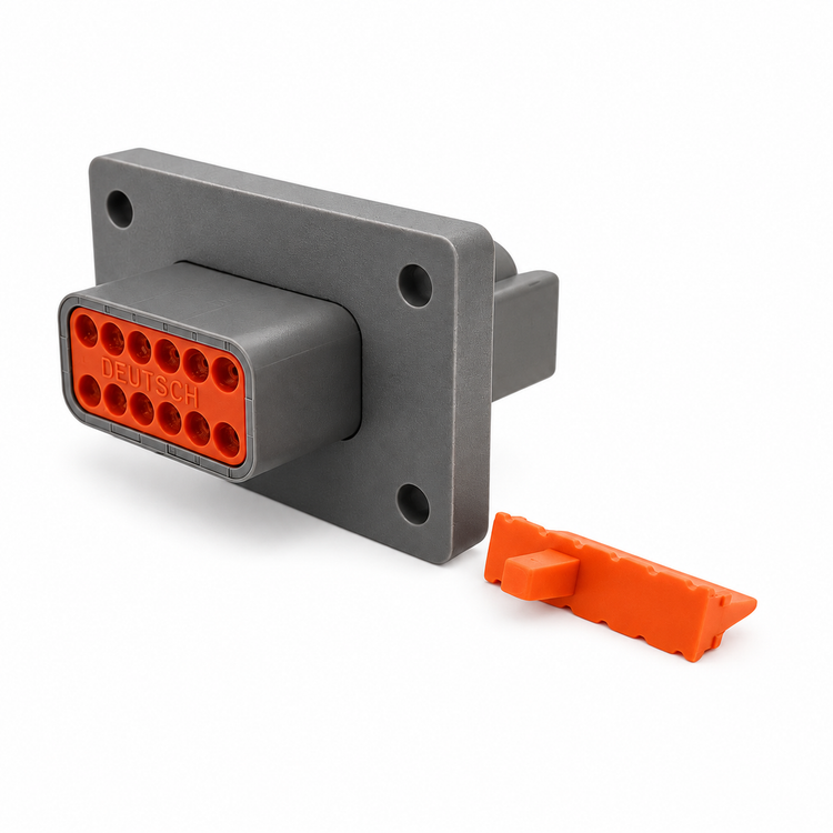 Deutsch DTM04-12PA- L012 - 12 Pin Male DTM Series Connector with Welded Flange – Y195/DTMflange12pin – image 3
