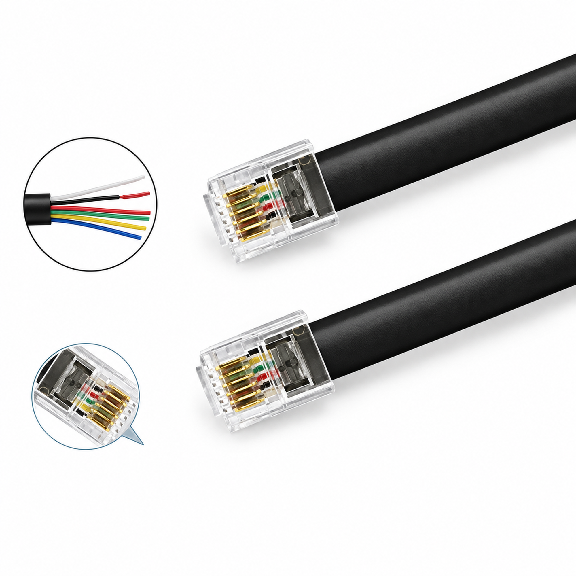 RJ12 6P6C Replacement Cable 2m for Fanatec ClubSport Shifter & Pedals – Y225/rj12-2meter – image 4