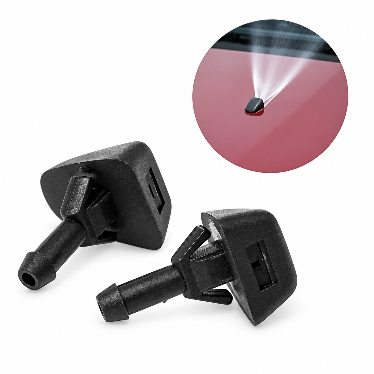 2X For Volvo S40 S80 XC90 Windshield Wiper Jet Washer Nozzle Fan Shaped Water Spray – Y25.B/1877jets(X2) – image 2