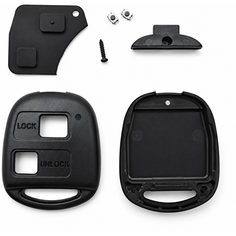 For Toyota 2 Button Key Fob Cover Replacement - Remote Car Key Case Shell Repair Kit for Avensis Yaris Corolla Camry RAV4 Echo Previa Tarago Prado – Y272/Keycase – image 3