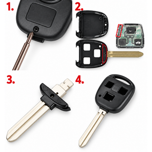 For Toyota 2 Button Key Fob Cover Replacement - Remote Car Key Case Shell Repair Kit for Avensis Yaris Corolla Camry RAV4 Echo Previa Tarago Prado – Y272/Keycase – image 6