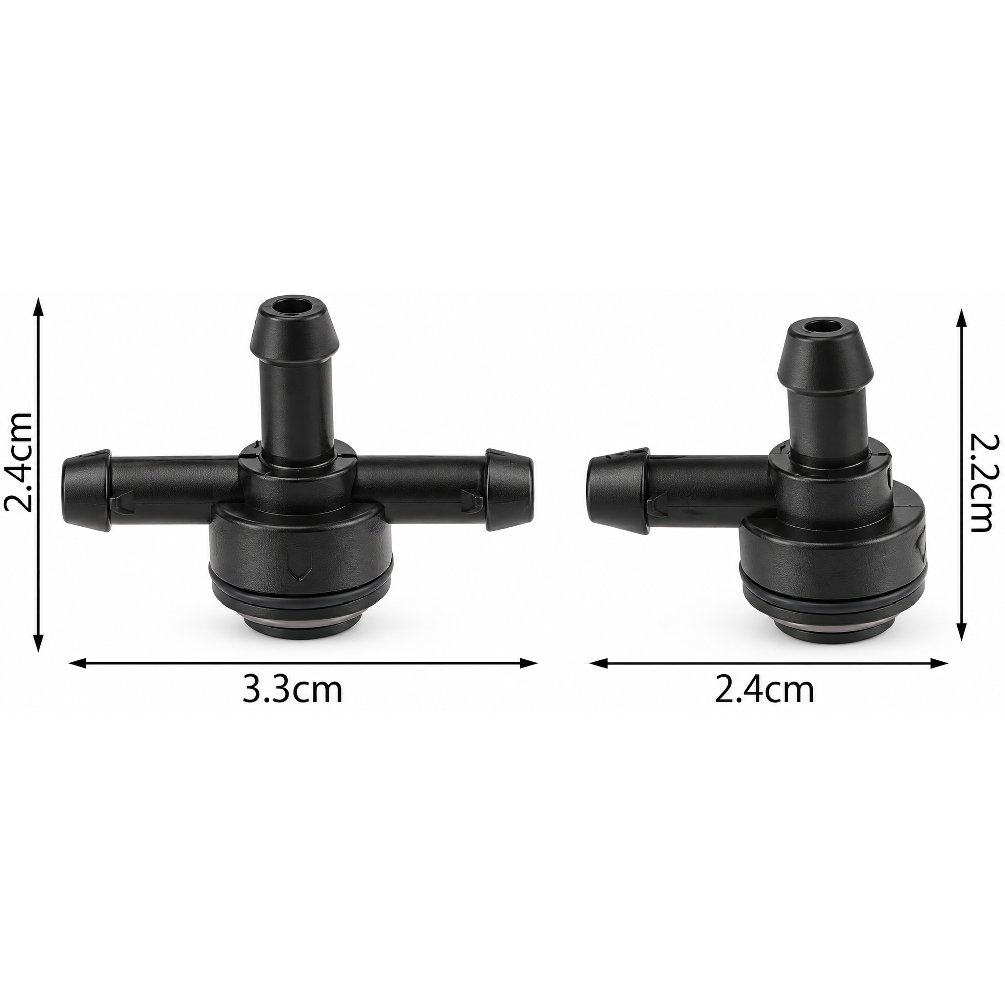 Pair of 2 Way (L) & 3 Way (T) Car Windshield Washer Check Valve Connectors - for Volvo C30, C70, S40, S60, S70, S80, V50, V70, XC60, XC70, and XC90-9178897 31391513 – Y273/AMZ-38/1T-1L/2pcSet – image 2