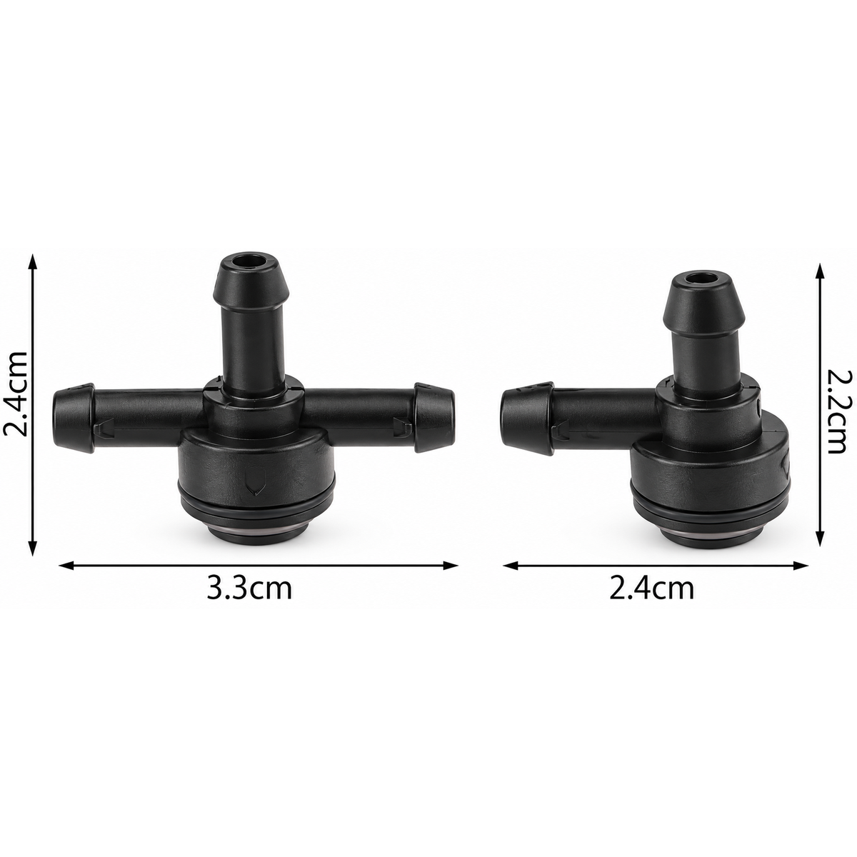 Pair of 2 Way (L) & 3 Way (T) Car Windshield Washer Check Valve Connectors - for Volvo C30, C70, S40, S60, S70, S80, V50, V70, XC60, XC70, and XC90-9178897 31391513 – Y273/AMZ-38/1T-1L/2pcSet – image 2