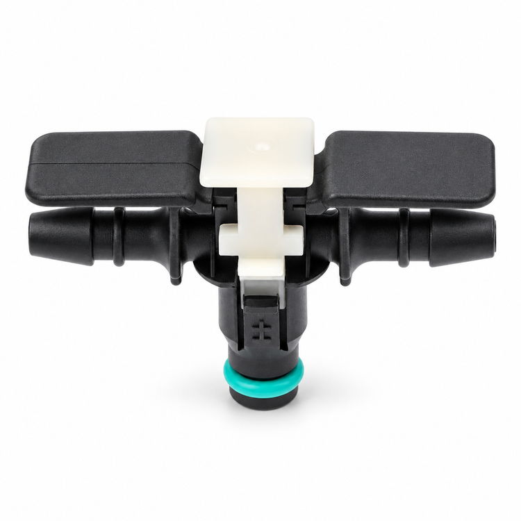 2 Way 180° Fuel Return Injector Leak Off Connector for Audi A3 2.0 TDI