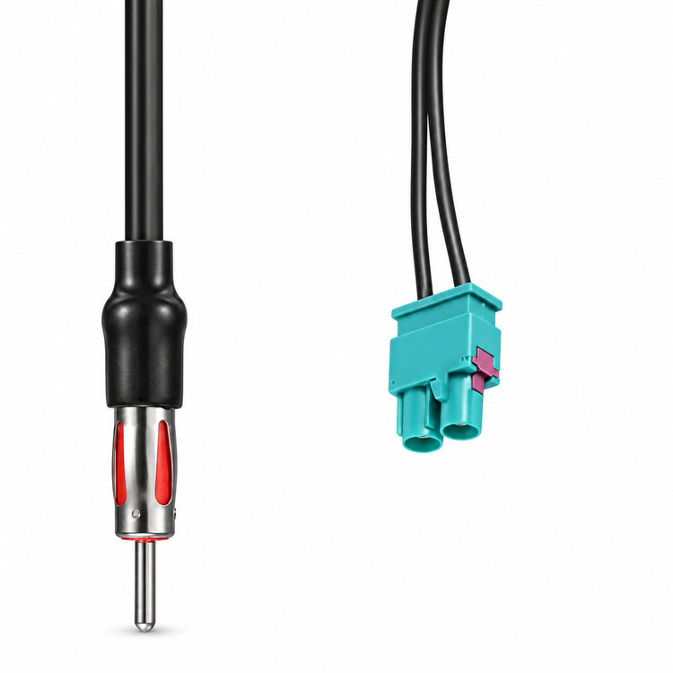 Dual Twin Double Male FAKRA To DIN Male Aerial Adapter Antenna Radio Cable Plug – Y316/Q51/2086fakra – image 5