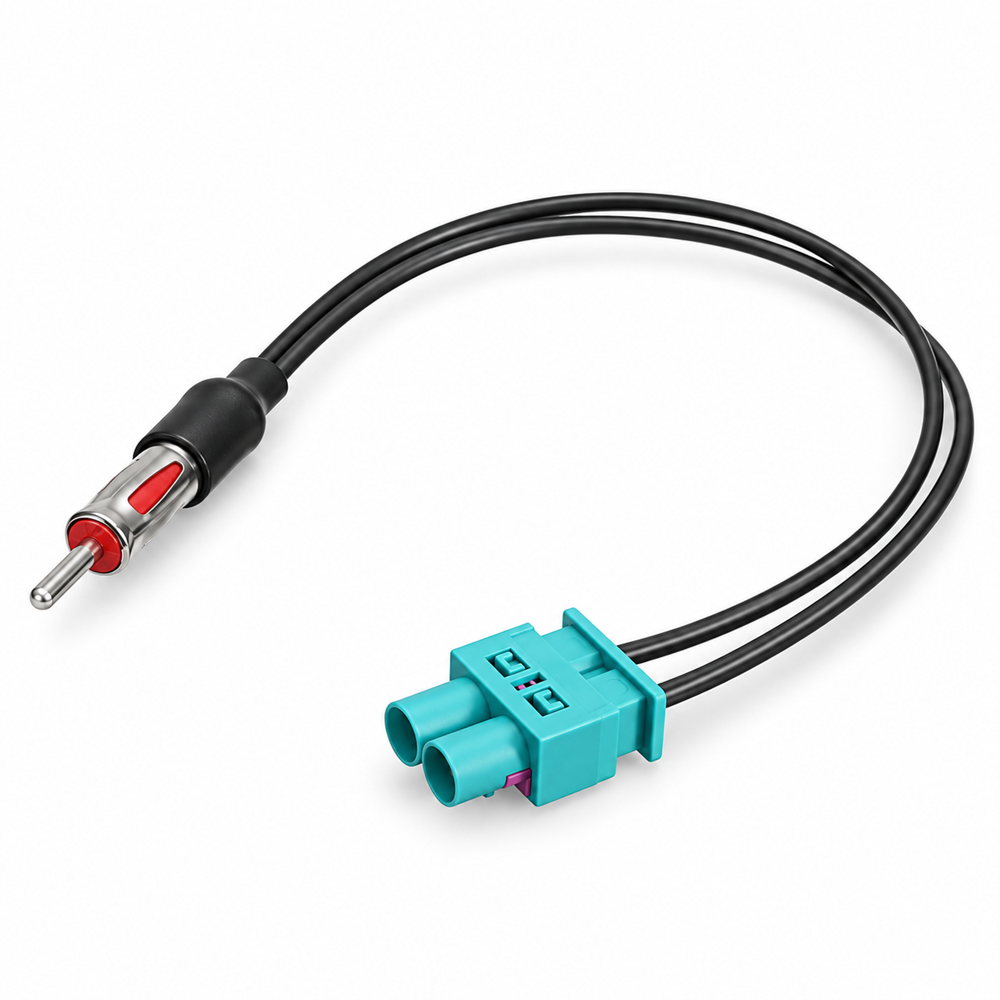 Dual Twin Double Male FAKRA To DIN Male Aerial Adapter Antenna Radio Cable Plug – Y316/Q51/2086fakra – image 6