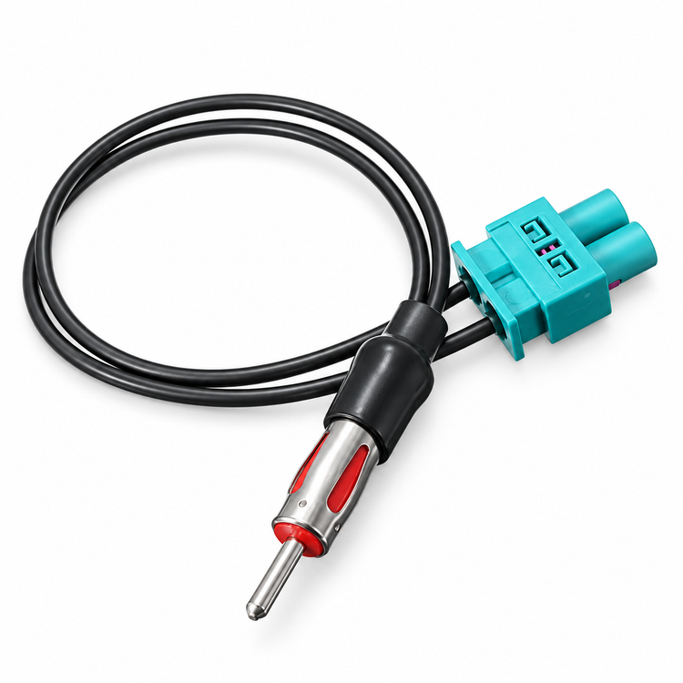 Dual Twin Double Male FAKRA To DIN Male Aerial Adapter Antenna Radio Cable Plug – Y316/Q51/2086fakra – image 7