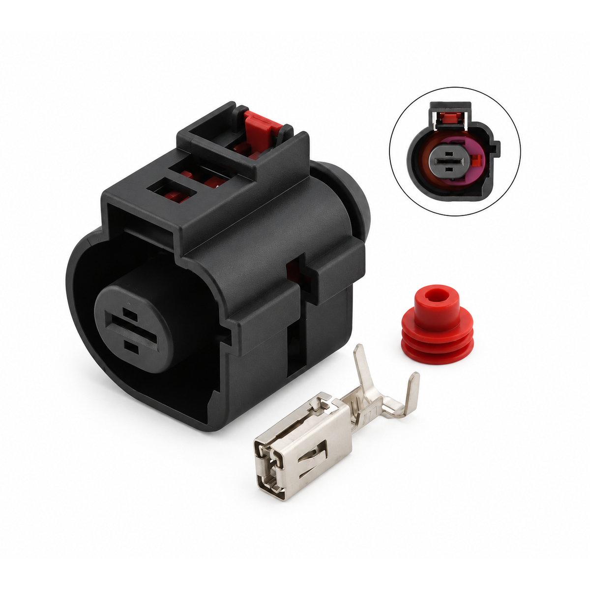 For VW AUDI VAG 1K0 973 751 1 Pin Sealed Female JPT Connector Plug Kit 1K0973751 – Y319/Q08/1pin – image 2