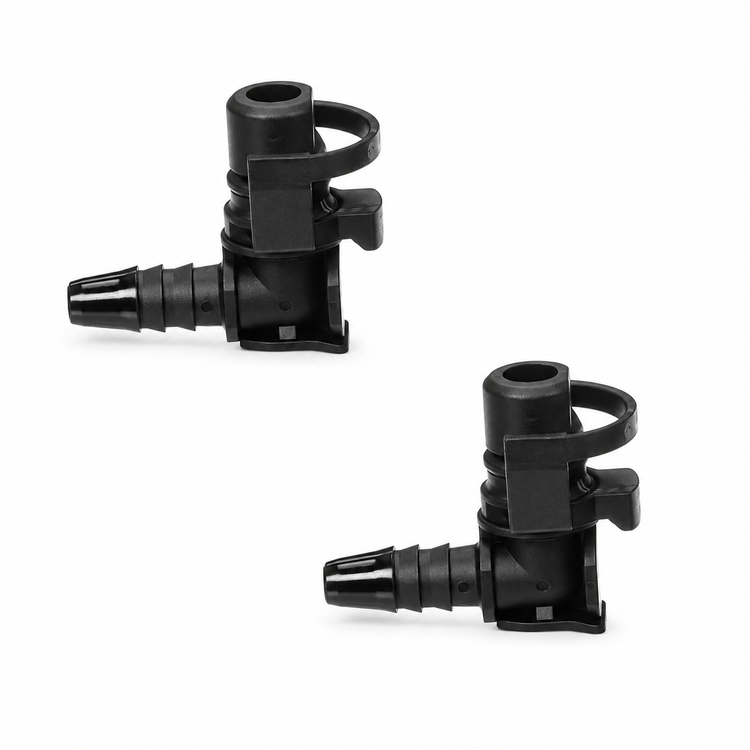 2pcs Throttle Body Heater Pipe Hose Connectors for Vauxhall Mokka 1.4 Chevrolet Cruze 55354565 36.5 x 30.1mm Black