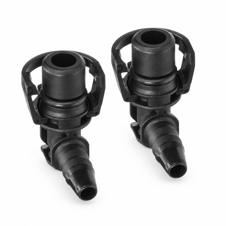 2pcs Petrol Water Housing Hose Pipe Connector 55354565 for Vauxhall Mokka 1.4 – Y329/KAZ/2pcs/B134/Lshape – image 2