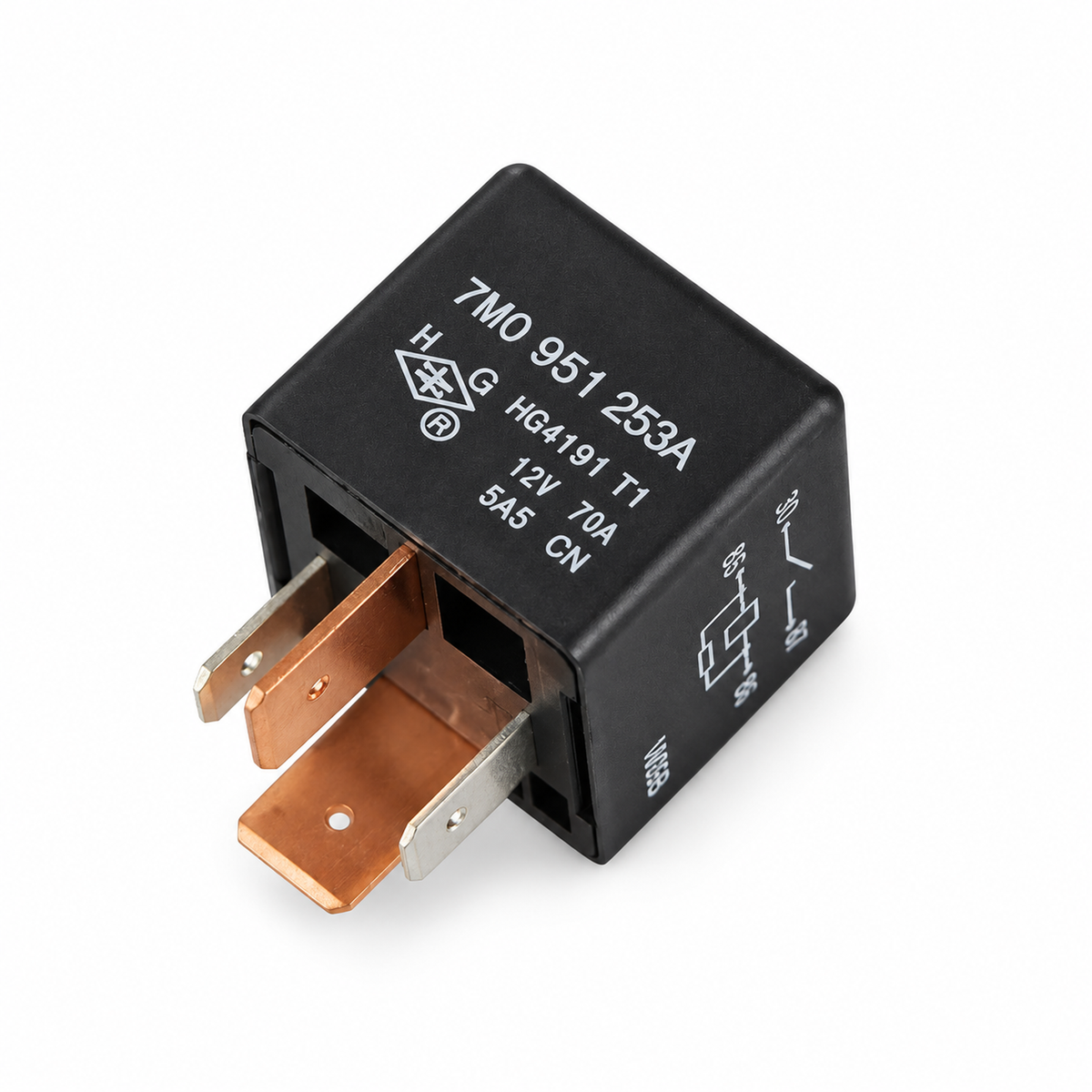 12V Car Relay 4 Pin Multifunction Number 100 Normally Open Relay 7M0951253A for VW A3 A4 A6 Q5 Q7 – Y332/E247/relay-no.100 – image 2