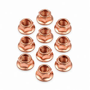 10x Copper Collar Exhaust Manifold Nuts M8x1.25 for Audi VW Seat Skoda N90894601 – Y57/10pcs-M274 – image 2