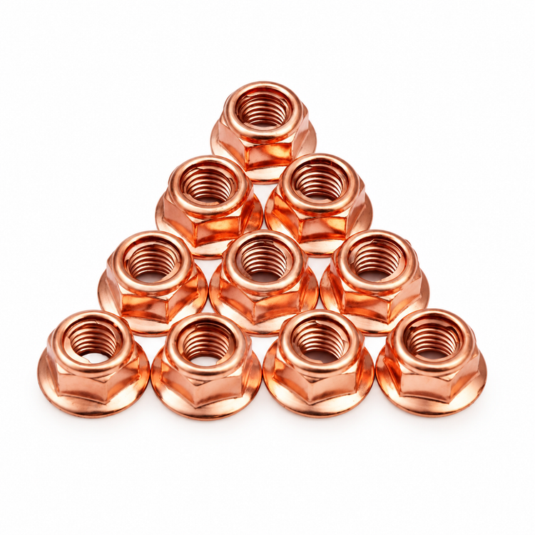 10x Copper Collar Exhaust Manifold Nuts M8x1.25 for Audi VW Seat Skoda N90894601 – Y57/10pcs-M274 – image 4