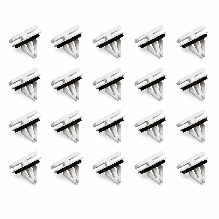 20pcs White Plastic Side Skirt Clips with Sponge Seal - 5270438 5264089 for Ford – Y58.R/20pcsclips – image 5