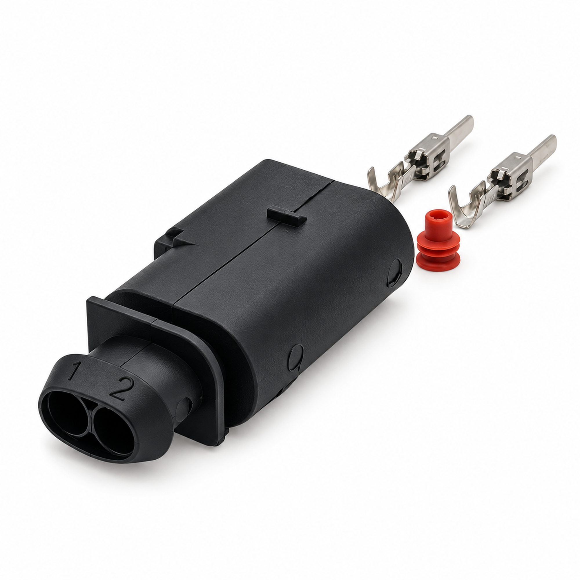 2 Pin Connector Plug Socket with Pins & Seals 8B0973822 / 1J0973822 – Z04.Y/2pinPlug – image 4