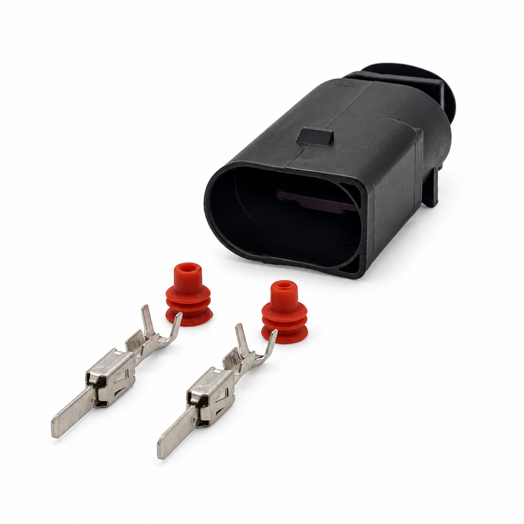 2 Pin Connector Plug Socket with Pins & Seals 8B0973822 / 1J0973822 – Z04.Y/2pinPlug – image 7