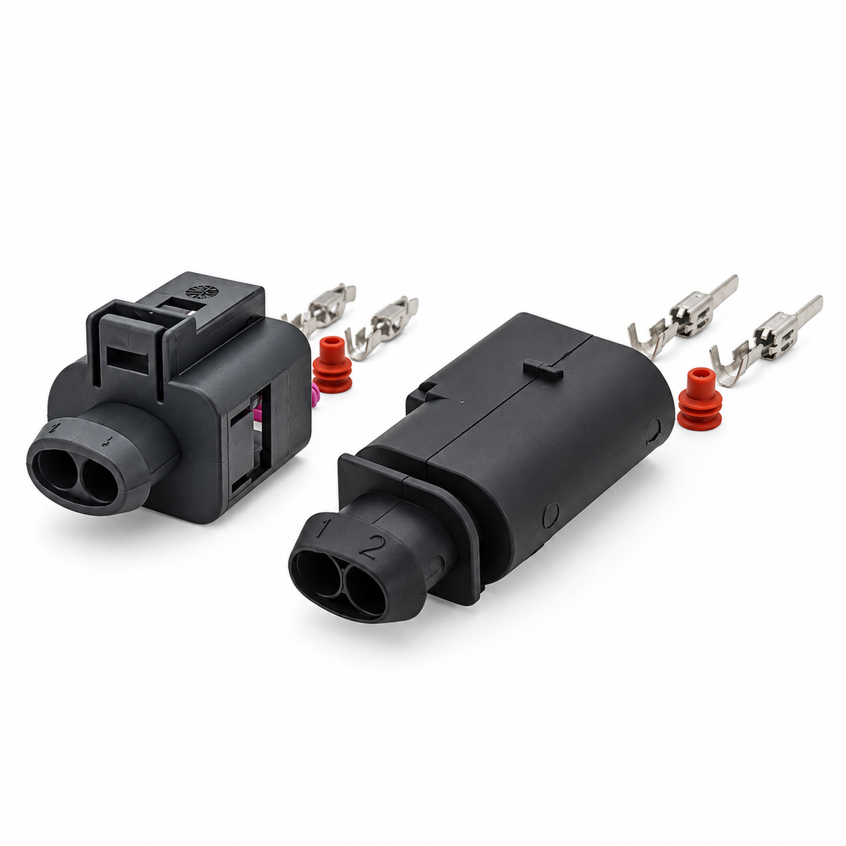 Both Sides 1J0973722 & 1J0973822 - 2 Pin Connectors Plug Socket Repair – Z04.Y+BIN/i8.O – image 2